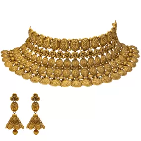 22K Yellow Gold Choker Necklace Set (98gm)