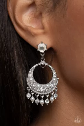 Paparazzi Marrakesh Request - White Earrings